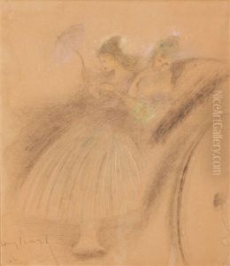 Ladies In A Carriage by Louis Icart