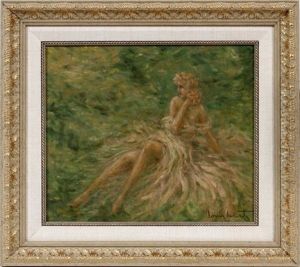 Seated Female by Louis Icart