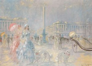 Apres-midi, Place De La Concorde by Louis Icart