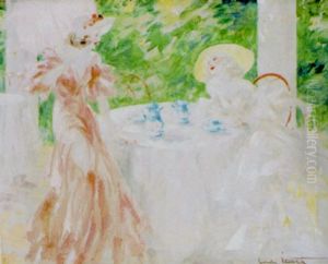 Deux Elegantes Au The by Louis Icart
