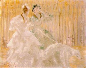 La Promenade Du Levrier by Louis Icart