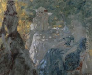 Fin De Dejeuner by Louis Icart