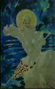 Femme Assise Avec Ombrelle