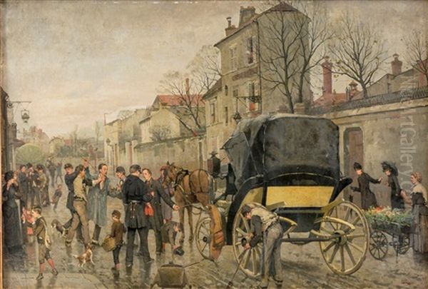 Scene De Rue A La Caleche - view 1