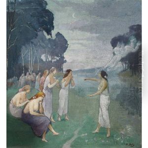 Mythische Landschaft Mit Frauen by Jean Daniel Ihly