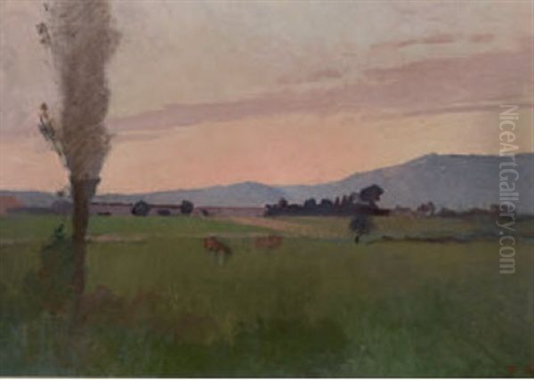 Weite Landschaft Im Abendrot - view 1