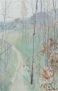 Herbstliche Landschaft Mit Weg by Jean Daniel Ihly