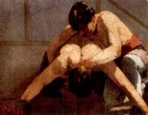 Zwei Ringer In Der Arena by Jean Daniel Ihly
