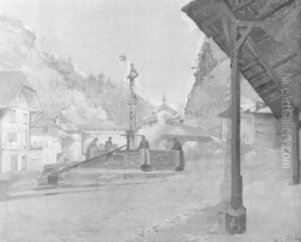 La Fontaine De La Vaillance A Fribourg - view 1