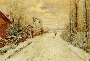 Vorortsstrase Im Winter by Jean Daniel Ihly
