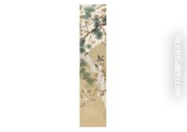 Birds On The Cherry Blossoms - view 1