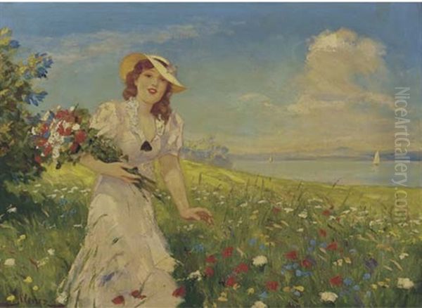 Picking Flowers At The Lake - view 1