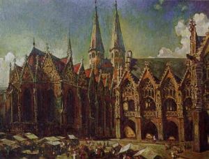 Rathaus Und Kirche In Braunschweig