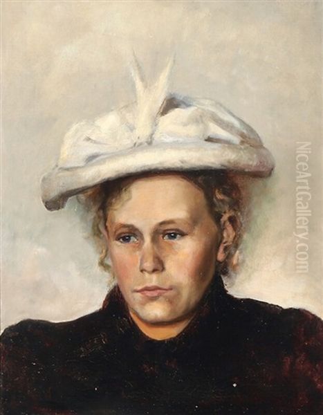 Portrait Of Woman With An Elegant Hat - view 1