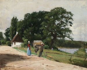 A Summer Outing At The Lake by Peter Vilhelm Ilsted