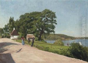 A Conversation In Troense, Denmark by Peter Vilhelm Ilsted