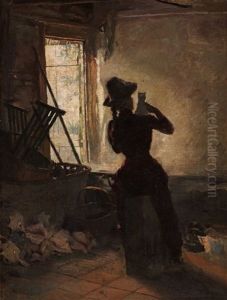 A Woman And Her Cat by Peter Vilhelm Ilsted