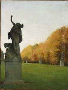 Fredensborg Palace Gardens With The Statues By Johannes Wiedewelt (1731-1802)