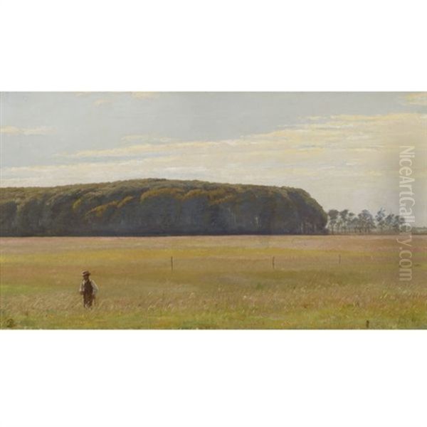 Figure In A Summer Landscape - view 1