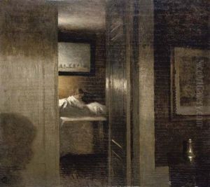 Interior Med Kunstnerens Datter - Interior With The Artist's Daughter by Peter Vilhelm Ilsted