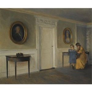 Kunstnerens Datter Pa Liselund (the Artist's Daughters At Liselund)