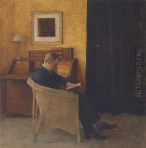 Interior Med Laesende Mand Ved Et Chatol, Antagelig Kunstnerends Svigerson thumbnail