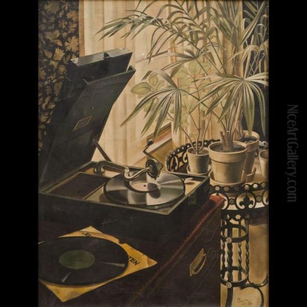 Interno Con Giradischi - view 1