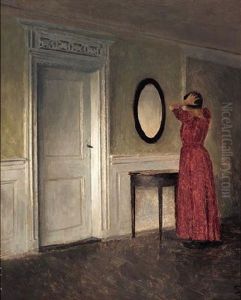 Kvinde Foran Et Spejl by Peter Vilhelm Ilsted