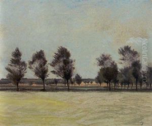Parti Fra Falster, Landskab Med Hoje Traeer by Peter Vilhelm Ilsted