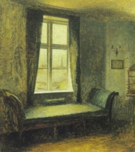 Interior Med Louis Xvl Baenk Foran Vindue by Peter Vilhelm Ilsted