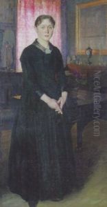 Portraet Af Kunstneres Soster Ida Ilsted Som 20-arig by Peter Vilhelm Ilsted