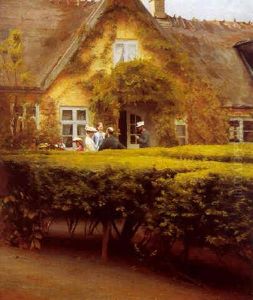 Maleren Tom Petersen Og Peter Ilsted Med Familie I Hornbaek Krohave by Peter Vilhelm Ilsted