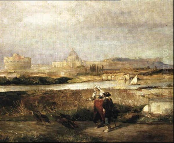 Parti Fra Rom Med Udsigt Mod Peterskirken Og Engelsborg - view 1