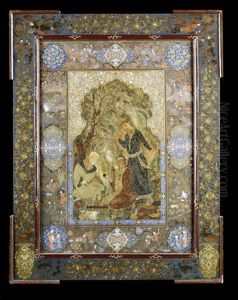 Two Princes Visiting A Hermit In A Forest, Offering Him Wine And Fruit Two Princes Visiting A Hermit In A Forest, Offering Him Wine And Fruit