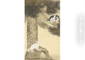Pine Tree And Cat