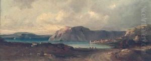 Felsige Landschaft An Einer Meeresbucht by Edouard Auguste Imer
