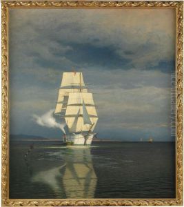 Briggflankerad Av Lotsbat I Skargard by Carl Wilhelm Barth