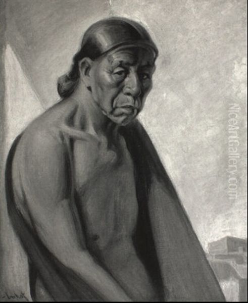 Indian With Blanket - view 1