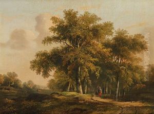 Bauerin Mit Sohn In Einem Wald Bauerin Mit Sohn In Einem Wald
