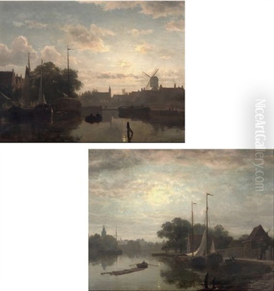 On The Canal At Dusk (+ Another, Lrgr; Pair) - view 1