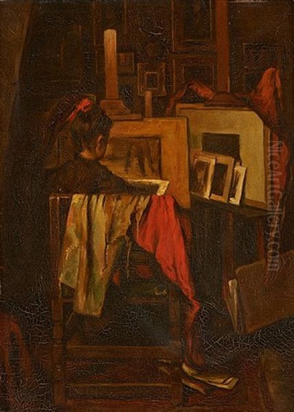 Jeune Fille Dans Un Atelier - view 1