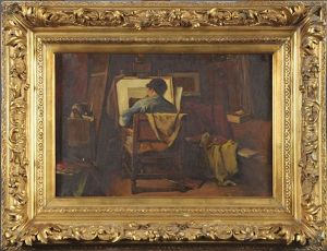 Peintre Dans Son Atelier