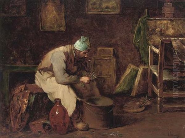 In The Artist's Studio by Josse Impens