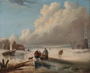 Plage Animee De Pecheurs (+ Paysans Sur Une Riviere Gelee; Pair) Plage Animee De Pecheurs (+ Paysans Sur Une Riviere Gelee; Pair)
