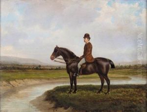 Sir Thomas Fermor Hesketh 7th Bt. On His Horse "captain Jack"