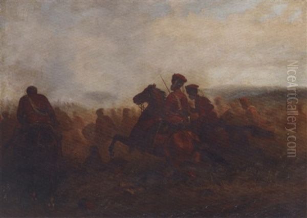 Charge Of The Hussards Of The Prussian Guard At The Battle Of Woerth, 6th August 1870 - view 1