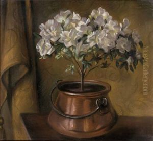 Blumenstock In Kupferkessel by Franziska von Inama-Sternegg