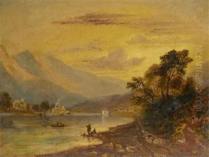 Fishermen On The Shores Of A Lake