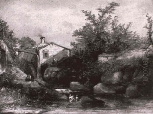 Welsh Landscape With Watermill - view 1