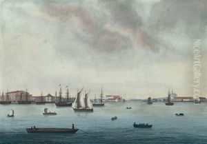 View Of The Neva River Near The Stock Exchange